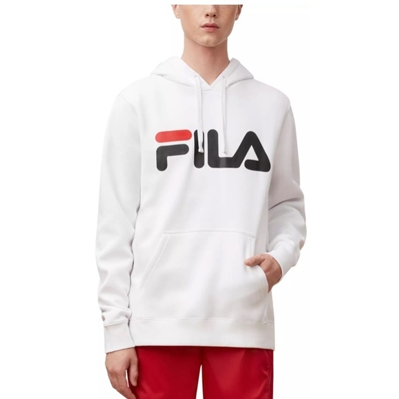 LAST ONE AVAILABLE!! - New Fila Men's White Pullover Sweatshirt Hoodie - Picture 1 of 13